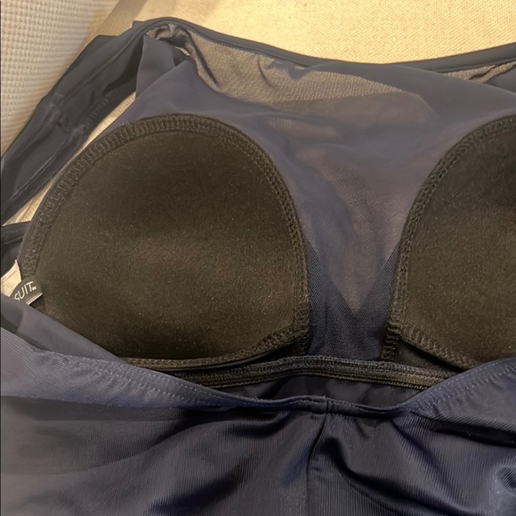 Miraclesuit Blue One Swimsuit with sheer on neckline and sides size  14 - Picture 10 of 10